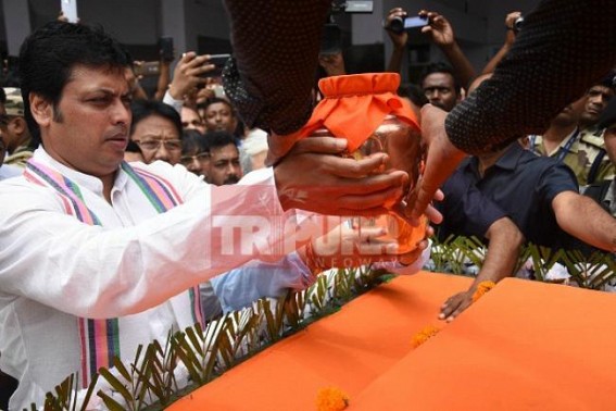 Vajpayee's ashes to be dissolved in Tripura rivers: CM Vajpayee's ashes to be dissolved in Tripura rivers: CM